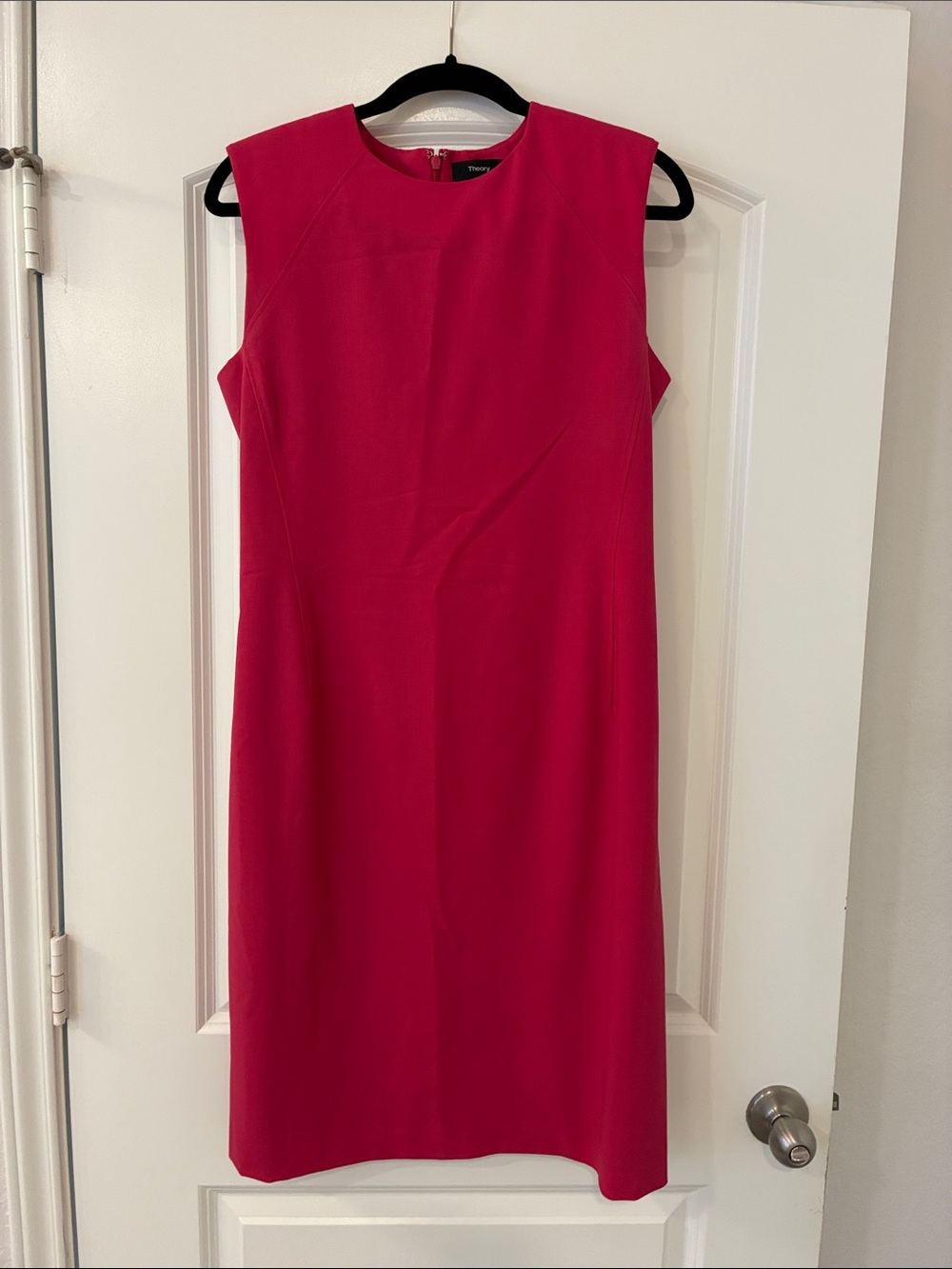 Theory Sleeveless Hot Pink Shift Dress